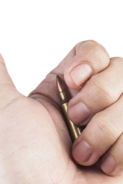 Hand Holding Bullet — Stock Photo, Image