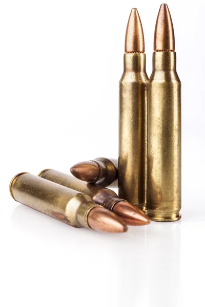 Five Rigle Bullets — Stock Photo, Image