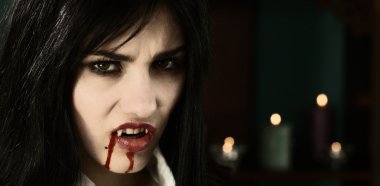 Scary female vampire clipart