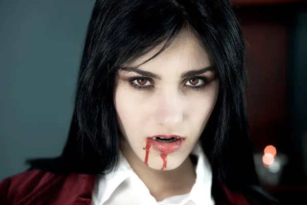 Unhappy female vampire — Stock Photo, Image