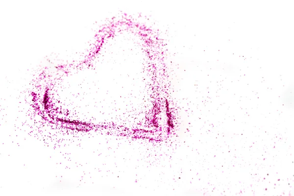 Glitter kopya alanı ile pembe kalp — Stok fotoğraf