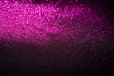 Siyah backgrund ile kopya alanı üzerinde pembe glitter