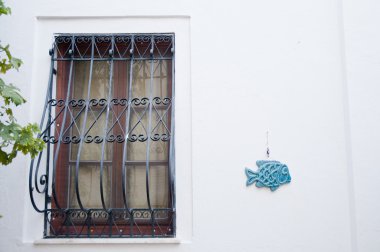 Balık şekil seramik ve Windows nazar muska Bodrum'da