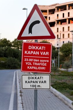 Hiçbir dönüm değil uyarı açık