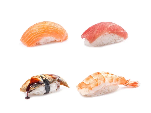 Japanese sushi with fresh seafood — Stock Photo, Image