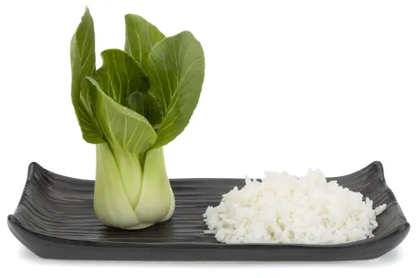 Verse Bok Choy Chinese Witte Kool Brassica Rapa Een Bruine — Stockfoto