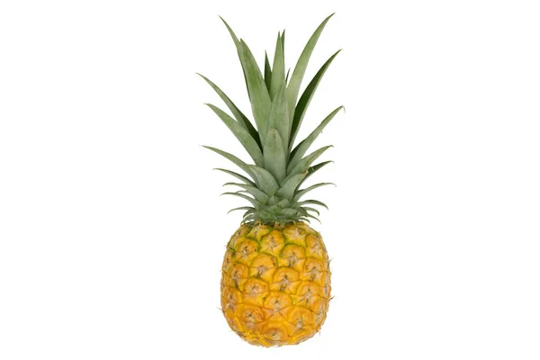 Ananas Isoleret Hvid Baggrund Med Klipning Sti - Stock-foto