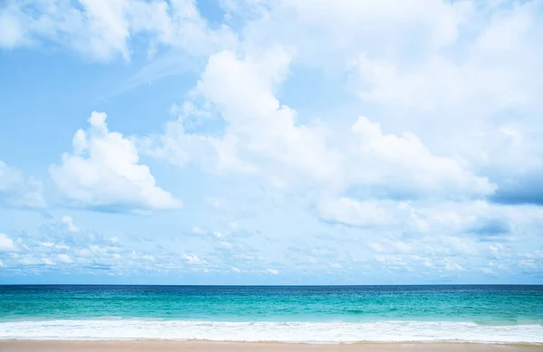 Turquoise Blue Sea Blue Sky White Clouds Kata Beach Phuket — Stock Photo, Image