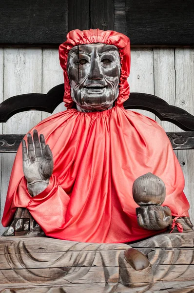Escultura Buda Madera Templo Todaiji Nara Japón — Foto de Stock