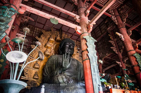 Oct 2011 Nara Japonsko Daibutsuden Velká Socha Buddhy Hlavním Sále — Stock fotografie