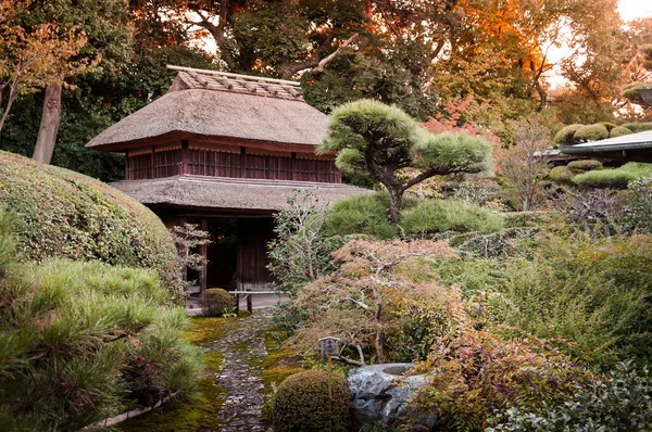 Окт 2011 Нара Япония Чайный Домик Японский Сад Храме Цзико — стоковое фото