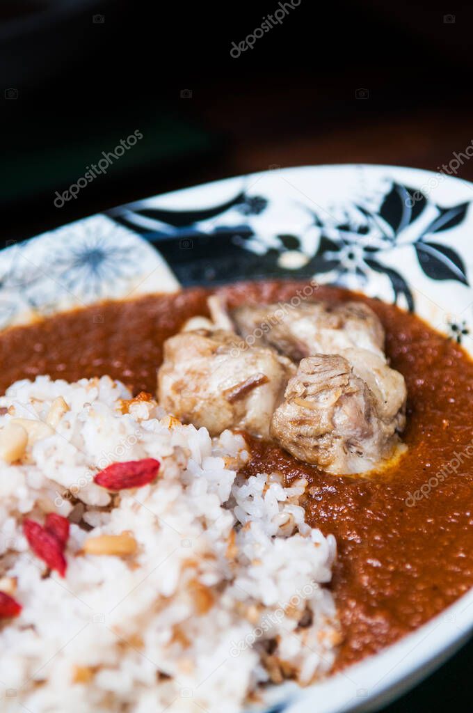 Japanese Herb rice and chicken curry