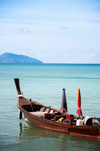 Muitos Tailândia Colorido Barco Pesca Cauda Longa Chalong Bay Durante — Fotografia de Stock