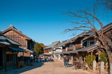 DEC 12, 2012 Chiba, JAPAN - Eski güzel tarihi Daitou salonu veya Narita San Shinsho ji tapınağının şeftali salonu