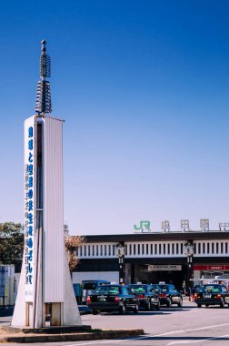 DEC 12, 2012 Chiba, JAPAN - Eski güzel tarihi Daitou salonu veya Narita San Shinsho ji tapınağının şeftali salonu