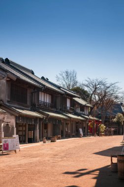 DEC 12, 2012 Chiba, JAPAN - Eski güzel tarihi Daitou salonu veya Narita San Shinsho ji tapınağının şeftali salonu