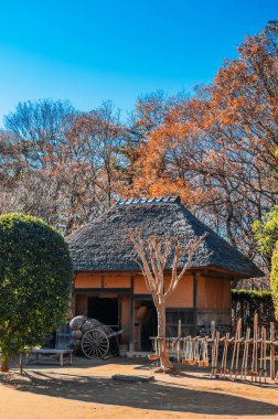 DEC 12, 2012 Chiba, JAPAN - Eski güzel tarihi Daitou salonu veya Narita San Shinsho ji tapınağının şeftali salonu