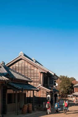 DEC 12, 2012 Chiba, JAPAN - Eski güzel tarihi Daitou salonu veya Narita San Shinsho ji tapınağının şeftali salonu