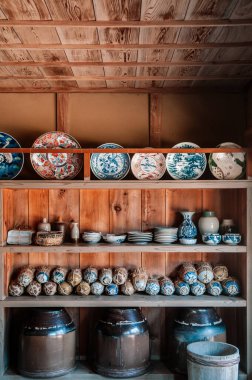 DEC 12, 2012 Chiba, JAPAN - Eski güzel tarihi Daitou salonu veya Narita San Shinsho ji tapınağının şeftali salonu