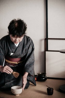 DEC 12, 2012 Chiba, JAPAN - Eski güzel tarihi Daitou salonu veya Narita San Shinsho ji tapınağının şeftali salonu