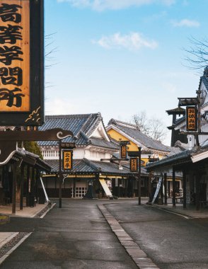 21 Kasım 2013 Hokkaido, JAPAN - Peyzaj Noboribetsu Tarihi Jidaimura Eski Mimari Edo Tarihi Hokkaido, Japonya.