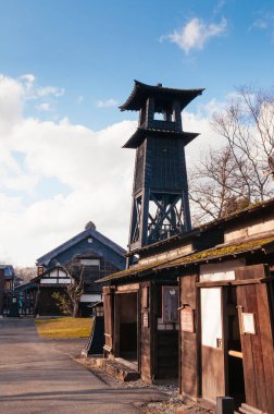 21 Kasım 2013 Hokkaido, JAPAN - Peyzaj Noboribetsu Tarihi Jidaimura Eski Mimari Edo Tarihi Hokkaido, Japonya.