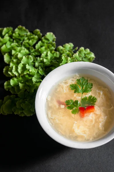 Egg drop soup, Chinese style egg soup oriental cuisine