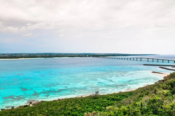 Blue Water Sea Channel Kurima Island Ryuuguujo Observation Deck Early — Stock Photo, Image