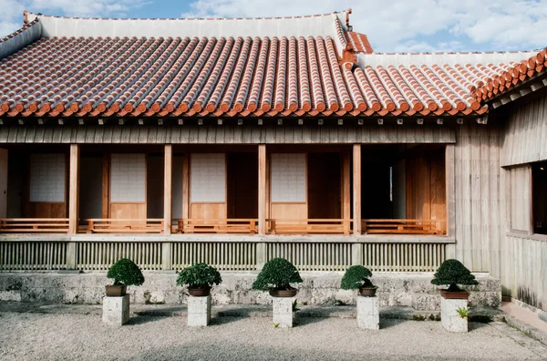 Jan 2013 Naha Okinawa Giappone Vecchio Edificio Legno Shuri Shurijo — Foto Stock