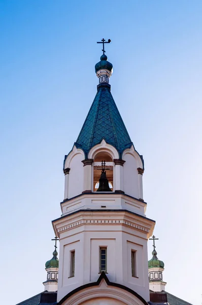 Hakodate Orthodox Church Russian Orthodox Church Onion Domes Bell Tower — Stock Photo, Image