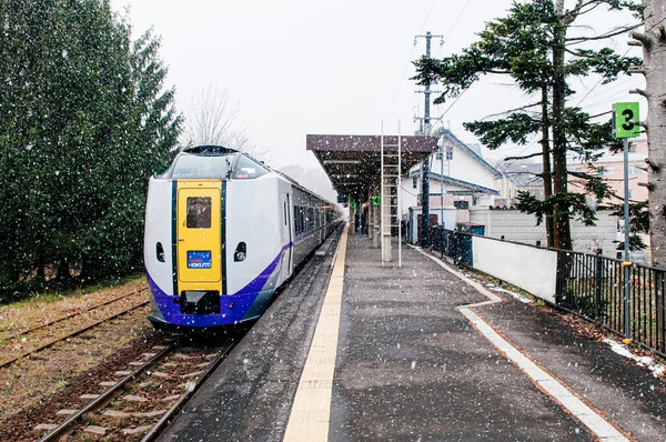 Dec 2018 Hakodate Japan Suoer Hokuto Tågstopp Vid Onuma Koen — Stockfoto