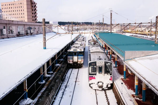 Ene 2014 Sakata Yamagata Japón Tren Cercanías Serie East 701 — Foto de Stock