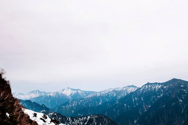 Wielki Widok Przyrodę Góry Śniegu Japonii Alpy Tateyama Kurobe Alpejski — Zdjęcie stockowe