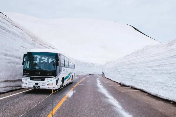 May 2013 Toyama Japan Exotic Nature View Road Snow Wall — Stock Photo, Image