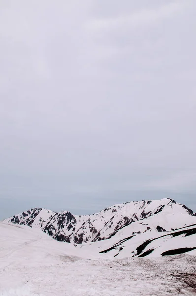 Toyama Japón Exótica Vista Naturaleza Mikurigaike Onsen Montaña Nieve Los —  Fotos de Stock