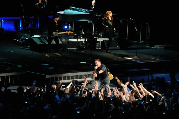 Bruce Springsteens konsert på Madison Square Garden Royaltyfria Stockbilder