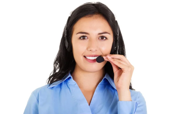 Operadora de call center feminino — Fotografia de Stock