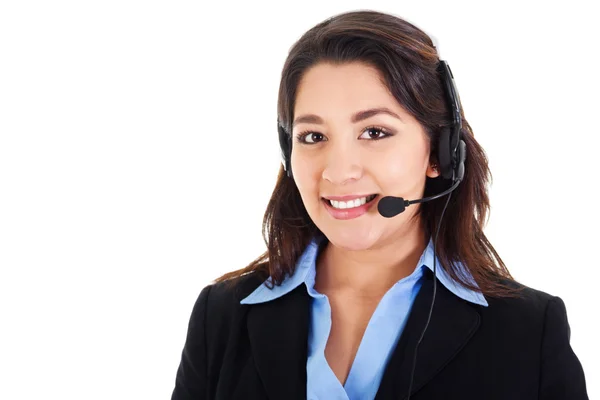 Female call center operator — Stock Photo, Image