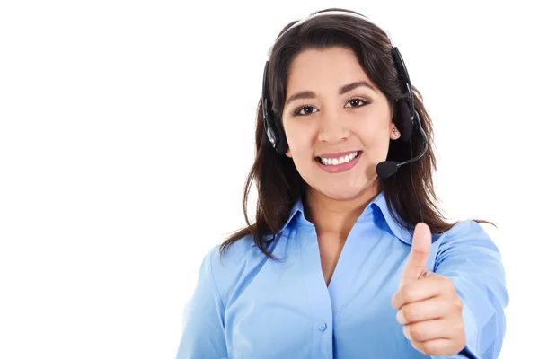 Female call center operator — Stock Photo, Image