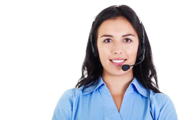 Female call center operator — Stock Photo, Image