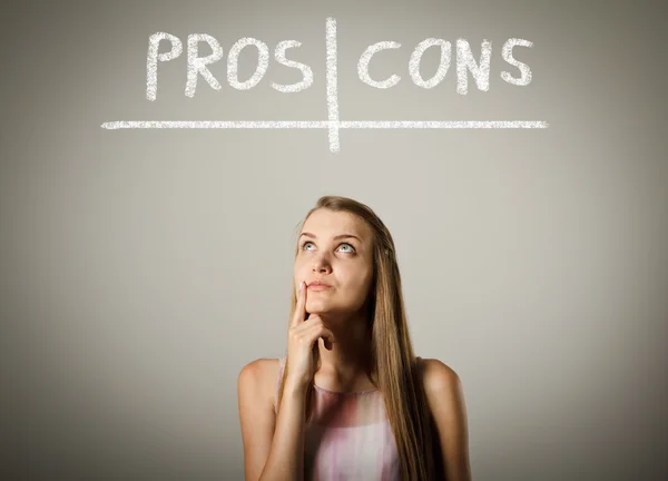 Pros and cons. Hesitation. — Stock Photo, Image