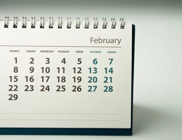 2016 calendario del año. Febrero — Foto de Stock