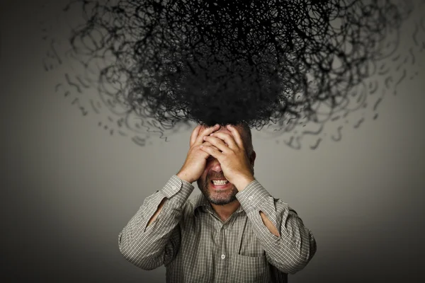 Frustrated. Man and chaos. — Stock Photo, Image