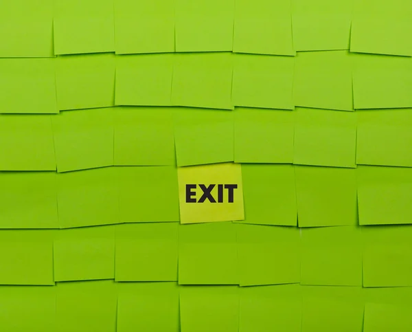 Exit concept. Sticky notes. — Stock Photo, Image