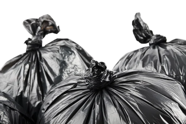 Sacchetti neri della spazzatura — Foto Stock