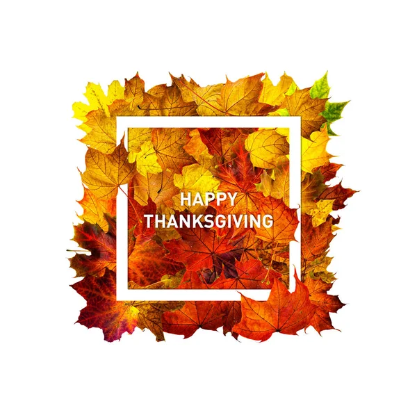 Поздравительная Открытка Текстом Днем Благодарения Знамя Дня Благодарения Прямоугольная Рамка — стоковое фото