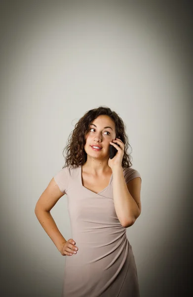 Kvinna på telefonen — Stockfoto
