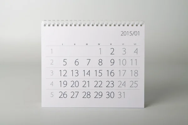 Jahreskalender 2015. Januar — Stockfoto