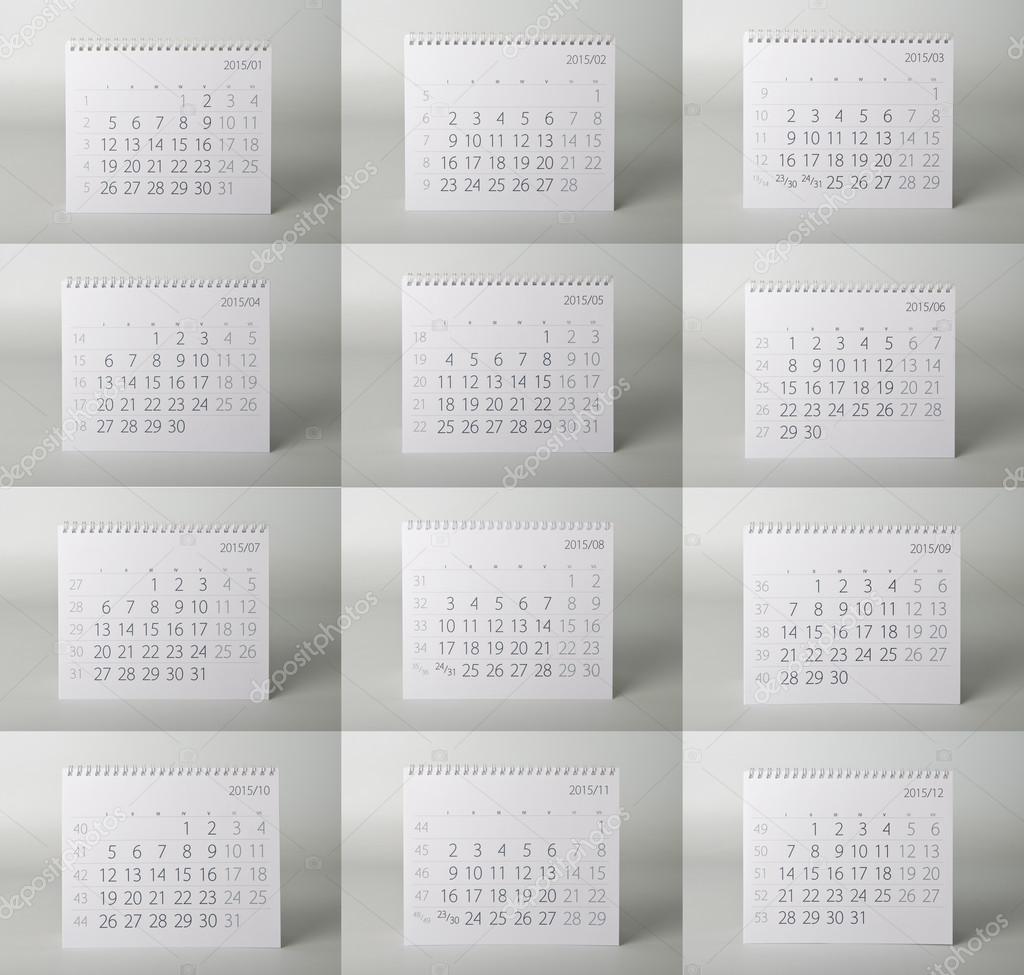 Two Thousand Fifteen Year Calendar Stock Photo By C Maurus