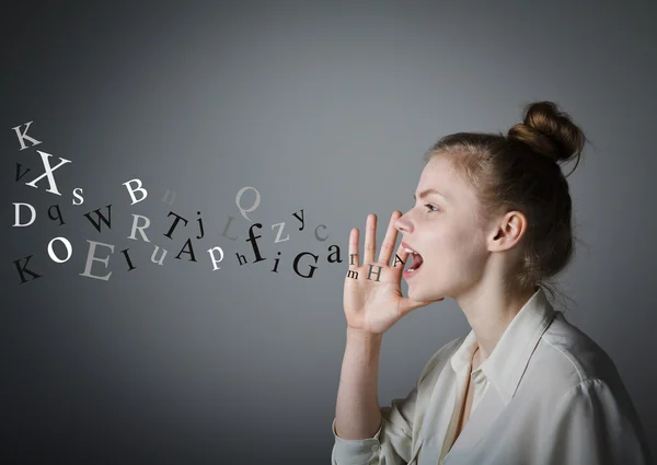 Screaming. Letters. — Stock Photo, Image